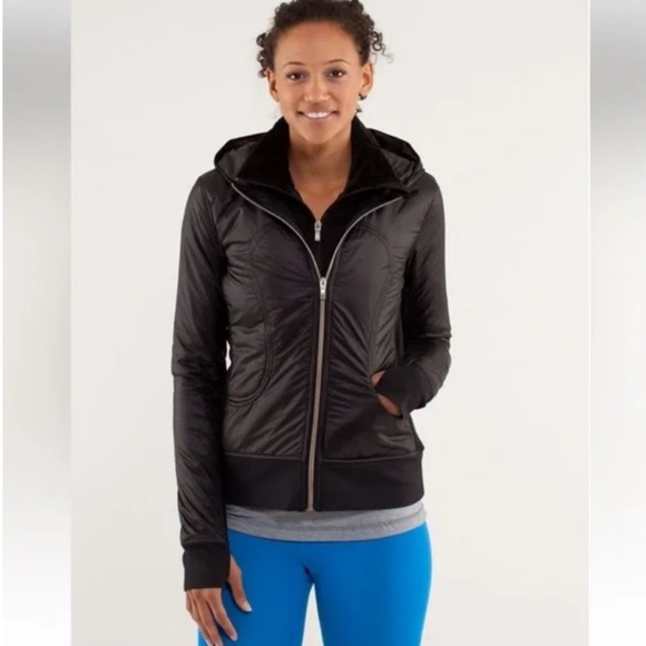LULULEMON Uba Hoodie Lux Jacket Long Sleeve Black Size 4 Women’s - Picture 1 of 16